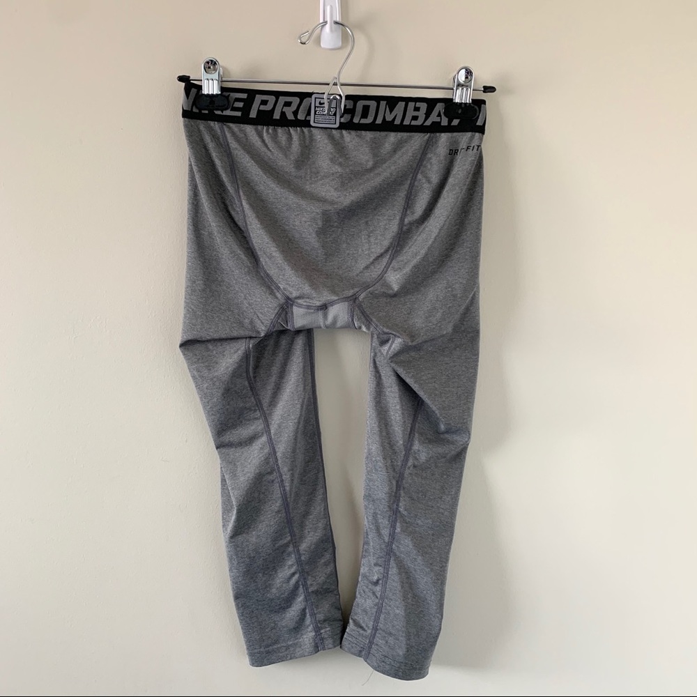 Nike Pro Combat Core Compression 3/4 Tights Grey M - Picture 8 of 9